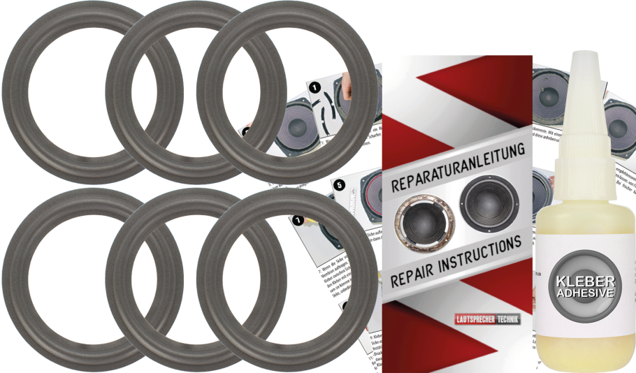 Electro Voice Link 10 Speaker Surround Re-Foam Complete Repair Kit For Passive Radiator And Woofer